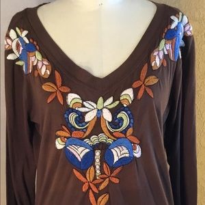 NWT JWLA Love Life Embroidered Tee Sz XL